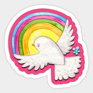 Rainbow Dove Sticker